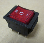 Рокерный переключатель KCD4-203N-C6-R/6P on-off-on (красный)