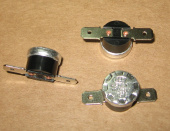 Термостат KSD301 t -  75*С, тип "W/O BHL", NC нормальнозамкнутый, W/O BHL без фланца, контакты гориз