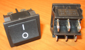 Рокерный переключатель MRS-202-3C on-on (6A 125VAC / 3A250VAC) DPDT 6P