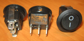 Рокерный переключатель RS-102-8C on-on черный (13A/125VAC, 6.5A/250VAC)