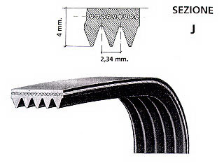 Ремень поликлиновый 1244 J4 (EL1244J4 / 4EPJ1244 / 4PJE1244) (2845710100 / 2816750100)