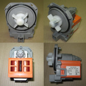 Насос стиральной машины 3 зашелки + 1 винт MAINOX 30W  без улитки клеммы под фишку спереди (10MA80)