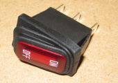 Рокерный переключатель SB068 IP65 on-off 10.5x28.5мм (красный)