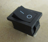 Рокерный переключатель KCD1-101-C3-B/2P on-off (черный)