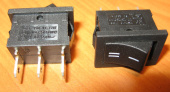Рокерный переключатель YSR10-12 On-On черный (10/15A 250/125VAC)