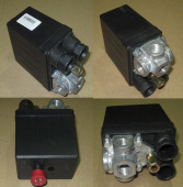 Реле давления (двигателя-компрессора) (автоматика с регулировкой давления на включение и отключение в 2-ух вариантах: 4 выхода) (010149A3)