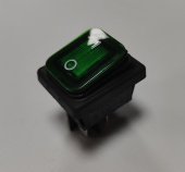 Рокерный переключатель 3INB4MASK48N1E21 on-off зелёный (4контакта) (16A/250V) (120000060541)