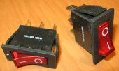 Рокерный переключатель YSR15-11-2/N-C On-Off с индикацией, красный (16/20A 250/125V)