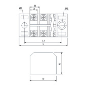 Клеммная колодка винтовая с крышкой TBC-6004 (600В, 60А)