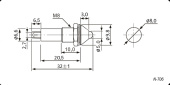 Индикатор (Лампочка неоновая в корпусе) N-706-R 220v (8mm) (красный) (64135)