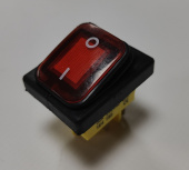 Рокерный переключатель ШКВЗ -2 on-off красный 30A/250V