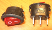 Рокерный переключатель IRS-101-6C on-off красный (10A/125V, 5A/250V AC)