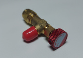 Вентиль заправочный (сервисный) HS-1221 Hongsen 1/4M - 5/16F (R-32/R-410)