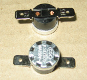 Термостат KSD301 t - 175*С, тип "W/O BHL", NC нормальнозамкнутый, W/O BHL без фланца, контакты горизонтально. KSD-175 (t-175*C / 10A) (B-1002) (NC - к