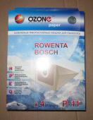 Пылесборники OZONE paper P-11 для пылесоса ROWENTA бумажные (4 шт.)                                 