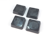 Антивибрационные подставки под ножки стиральной машины (квадратные, черные) (комплект 4 шт.)