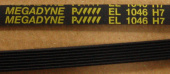 Ремень поликлиновый 1046 H7 (EL1046H7 / 7EPH1046) (MEGADYNE -черный) (Merloni- 064598 / WN709) (BELT