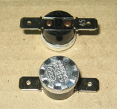 Термостат KSD301 t -  45*С, тип "W/O BHL", NC нормальнозамкнутый, W/O BHL без фланца, контакты гориз