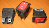 Рокерный переключатель YSR12-21/N On-Off красный (6,5/13A 250/125V)