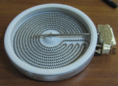 Электроконфорка стеклокерамика D=180mm, 1500W, спираль d=160mm, простая (Merloni 259729) (E.G.O. 10.56117.708)