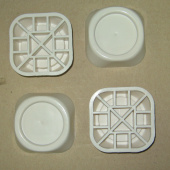 Подставка под ножки стиральной машины (квадратные, цвет: белый) (03AG455 / 13PL02) (комплект: 4 шт.)