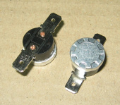 Термостат KSD301 t - 155*С, тип "W/O BHL", NC нормальнозамкнутый, W/O BHL без фланца, контакты гориз