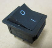 Рокерный переключатель KCD4-202-С3-B/6P on-on (черный)