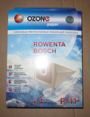 Пылесборники OZONE paper P-11 для пылесоса ROWENTA бумажные (4 шт.)                                      