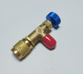 Вентиль заправочный (сервисный) HS-1222 Hongsen 1/4M - 1/4F (R-22/R-404/R407)