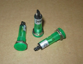 Индикатор (Лампочка неоновая в корпусе) N-806-G 220V (зеленый) D=10мм