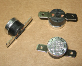 Термостат KSD301 t - 125*С, тип "W/O BHL", NA - контакты Нормально РАЗОМКНУТЫ !!!, W/O BHL без фланц