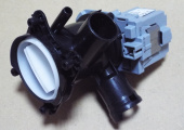 Насос для стиральной машины BOSCH / SIEMENS 30W с улиткой в сборе клеммы под фишку спереди (63BS021 