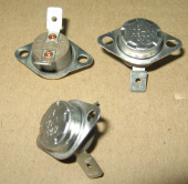 Термостат KSD301 t - 100*С, тип "FBVL", NC - нормальнозамкнутый, с НЕ подвижным фланцем, контакты 45